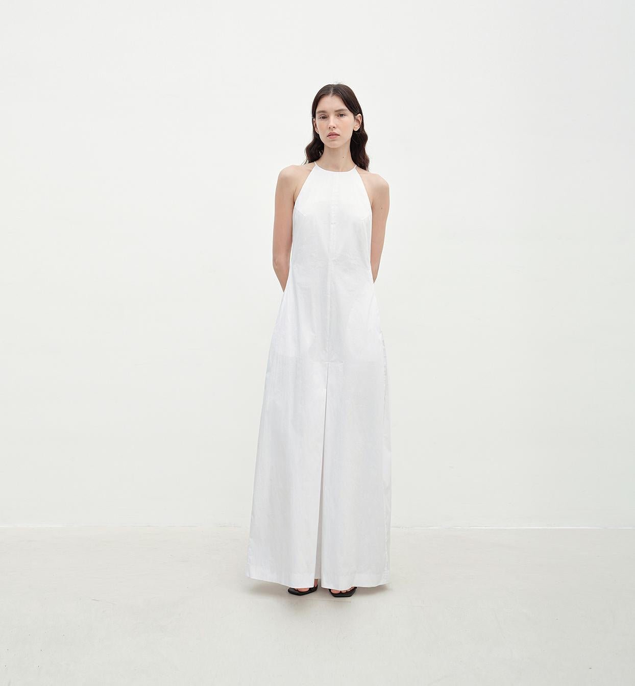 "Piano Music" halterneck waist - cinching cocoon dress - variant_title