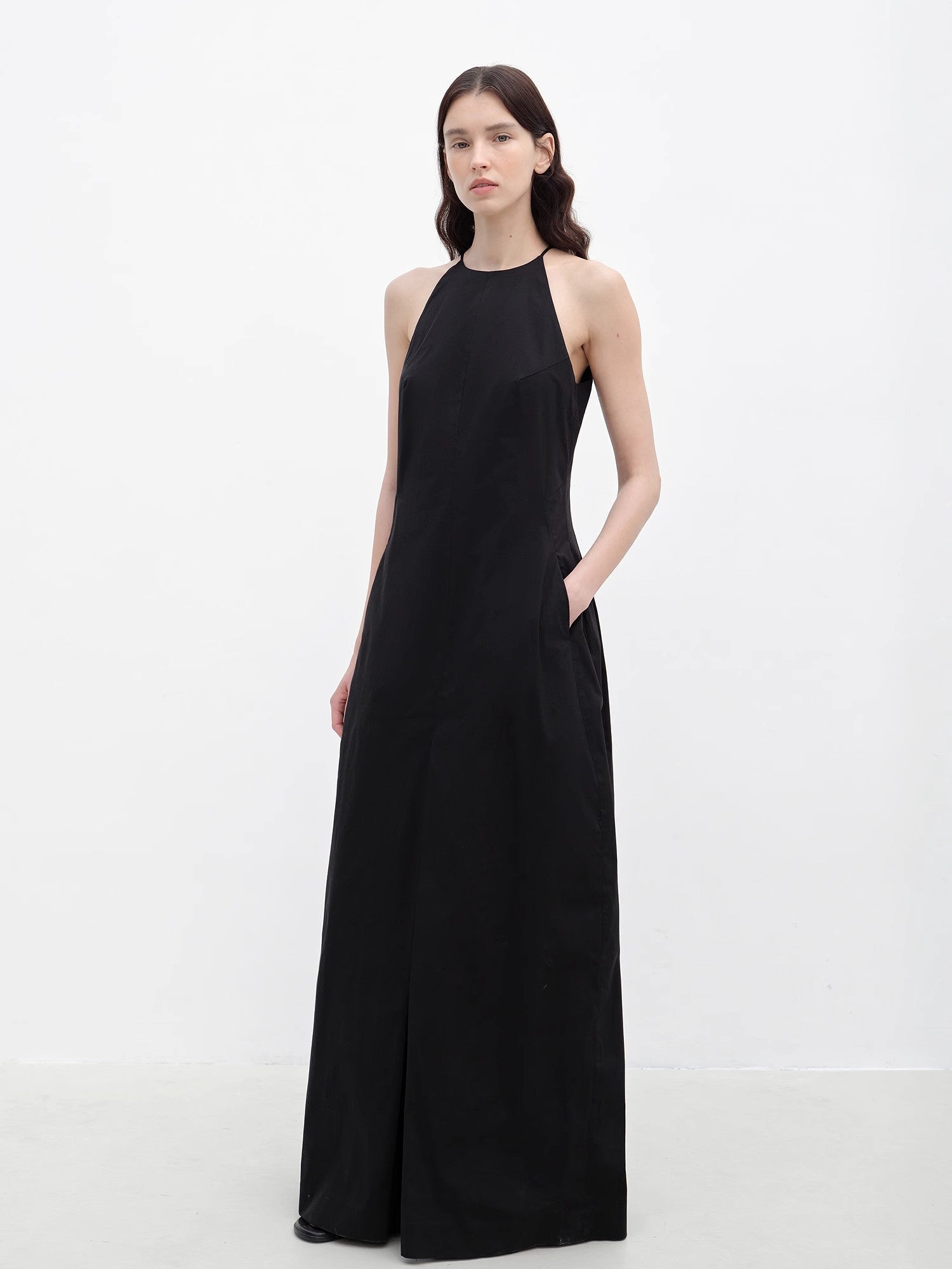 "Piano Music" halterneck waist - cinching cocoon dress - variant_title