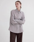 Plaid shirt commuting inner top high - end long - sleeved "Independence Song" - variant_title