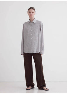Plaid shirt commuting inner top high - end long - sleeved "Independence Song" - variant_title