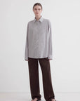Plaid shirt commuting inner top high - end long - sleeved "Independence Song" - variant_title