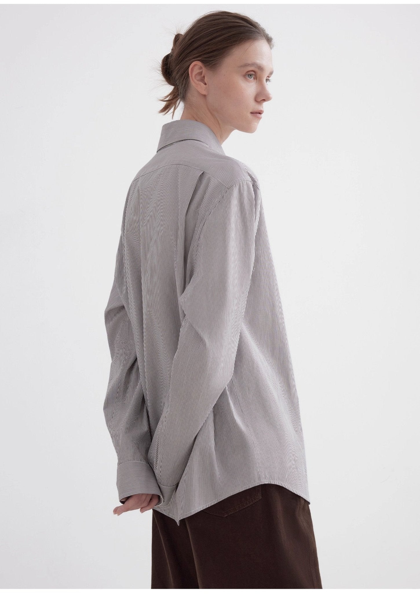 Plaid shirt commuting inner top high - end long - sleeved "Independence Song" - variant_title