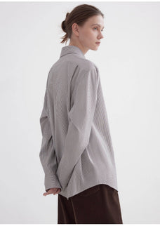 Plaid shirt commuting inner top high - end long - sleeved "Independence Song" - variant_title