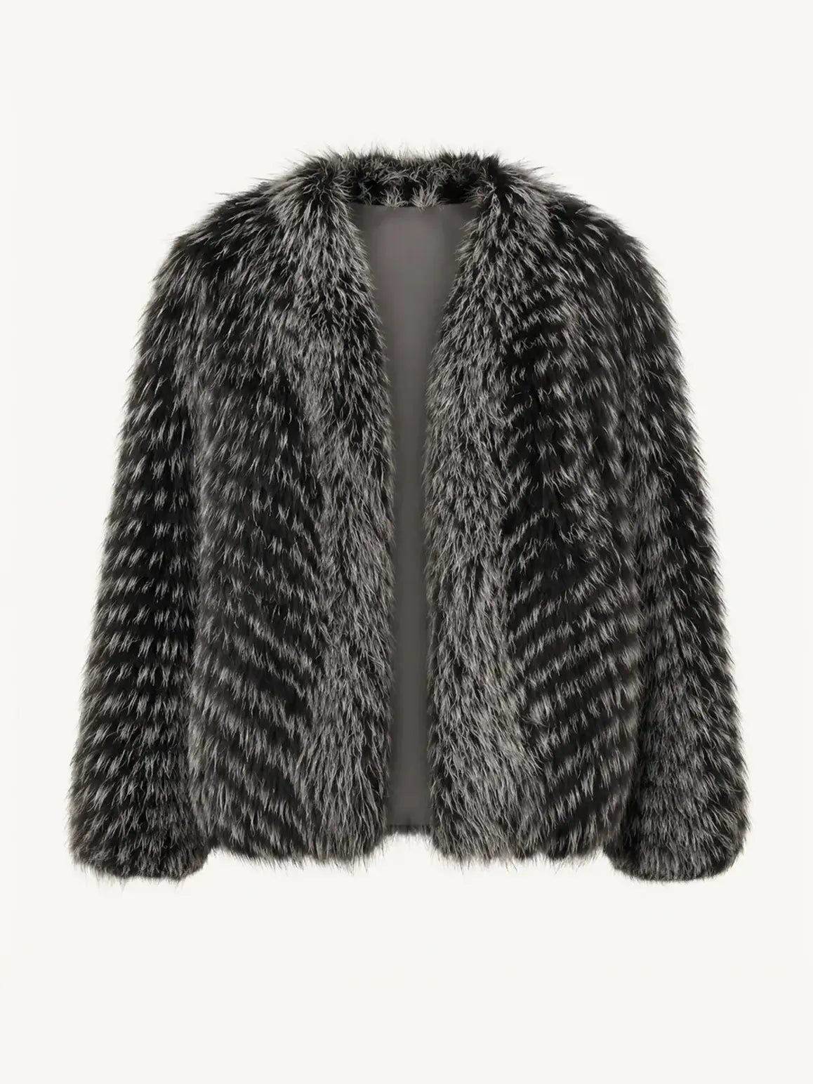 Polar Night Star Black and White SagaFurs fox fur coat product view