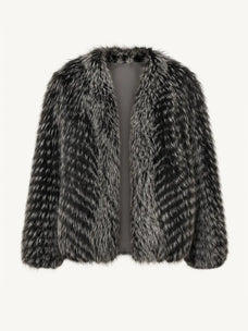 Polar Night Star Black and White SagaFurs fox fur coat product view