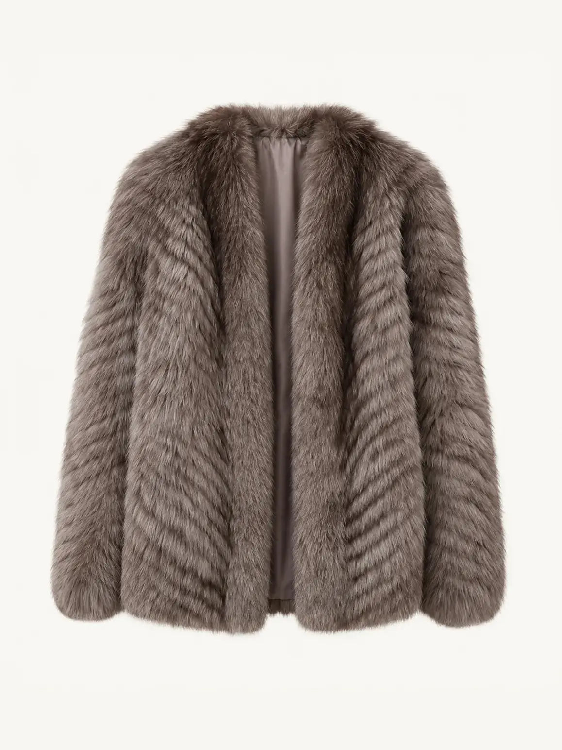 Polar Night Star Gray Brown SagaFurs fox fur coat product view