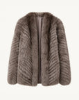 Polar Night Star Gray Brown SagaFurs fox fur coat product view