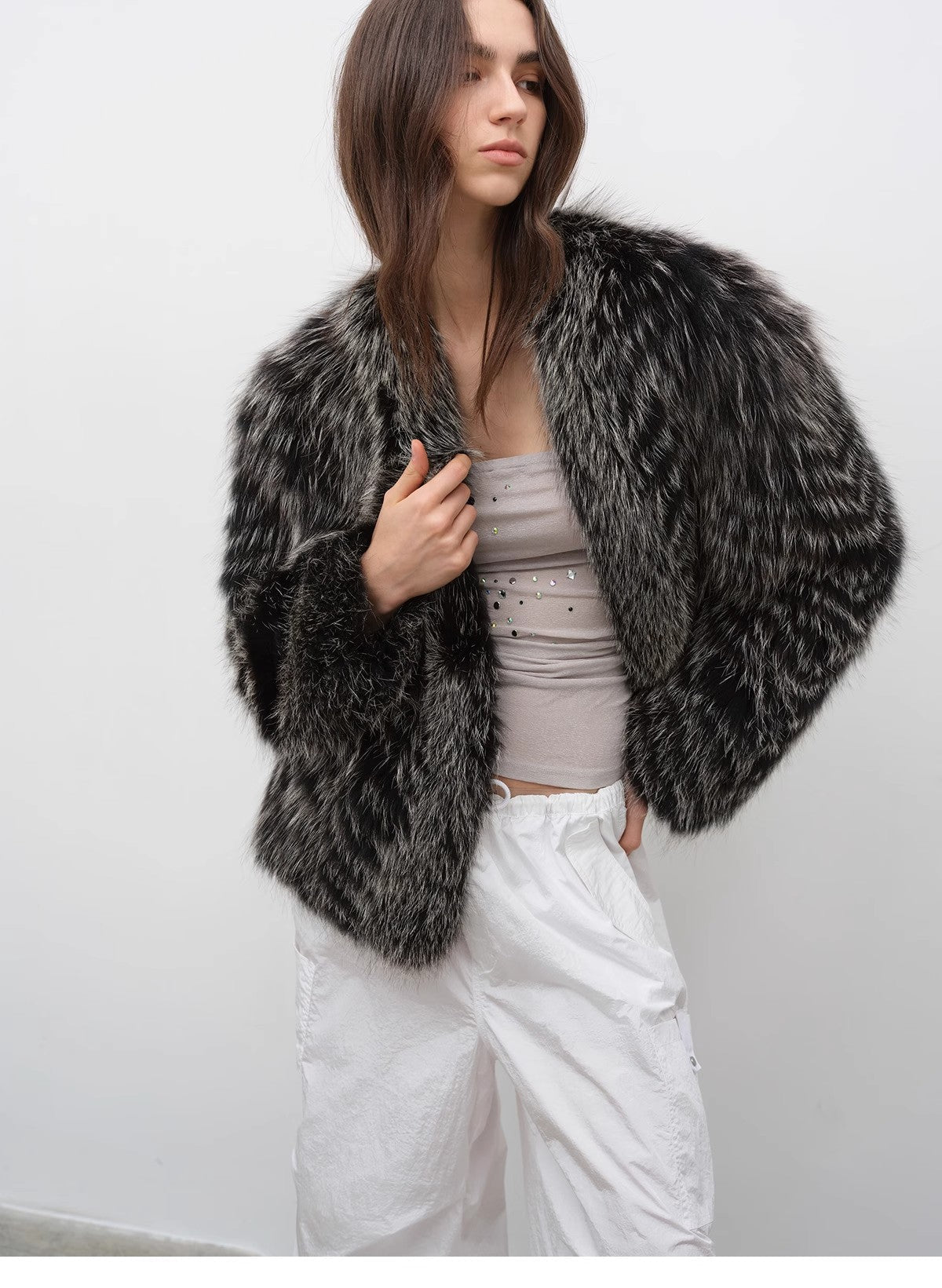 "Polar Night Star" imported sagafurs fox fur coat whole fox fur coat - variant_title