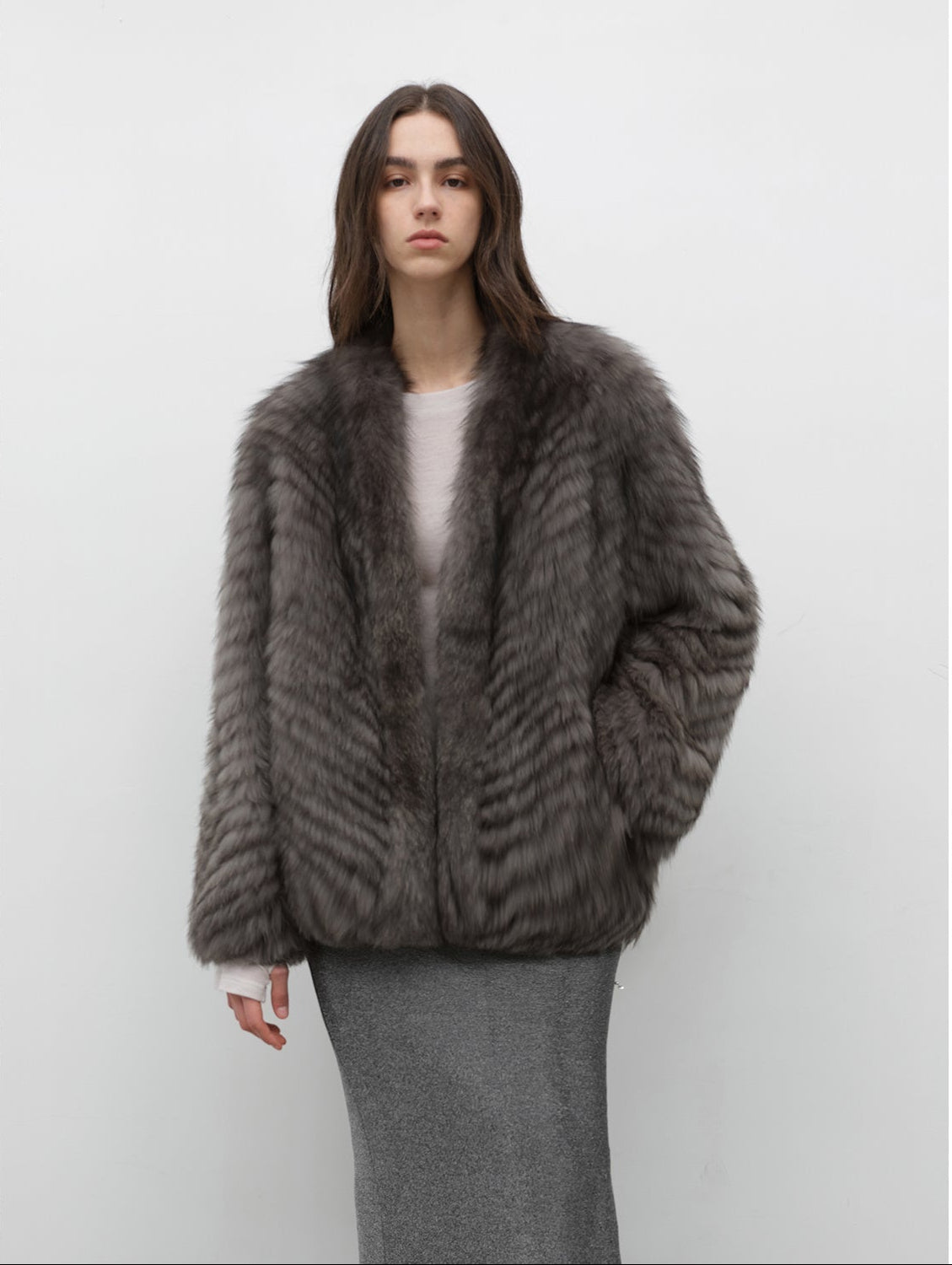 "Polar Night Star" imported sagafurs fox fur coat whole fox fur coat - variant_title