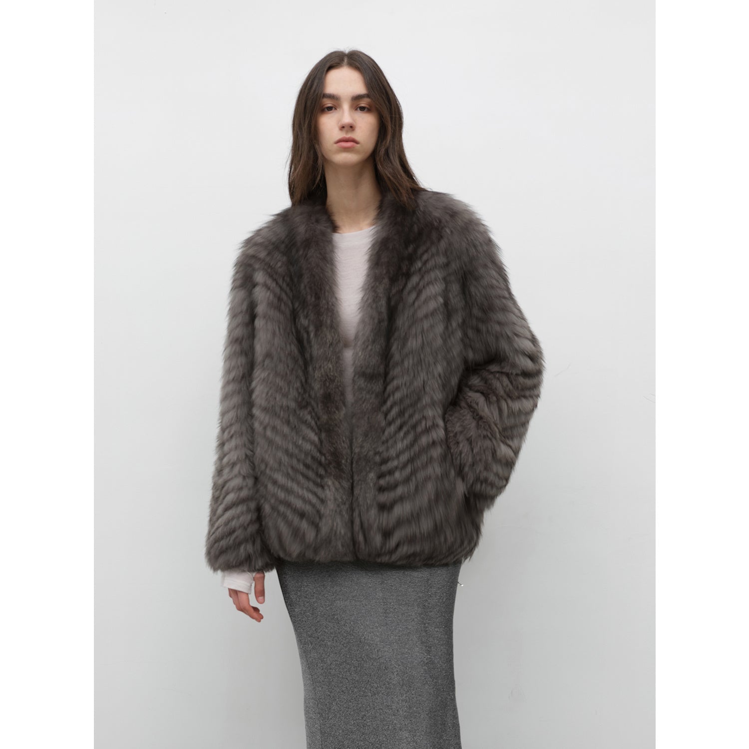 "Polar Night Star" imported sagafurs fox fur coat whole fox fur coat - variant_title