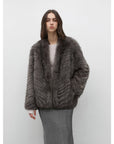 "Polar Night Star" imported sagafurs fox fur coat whole fox fur coat - variant_title