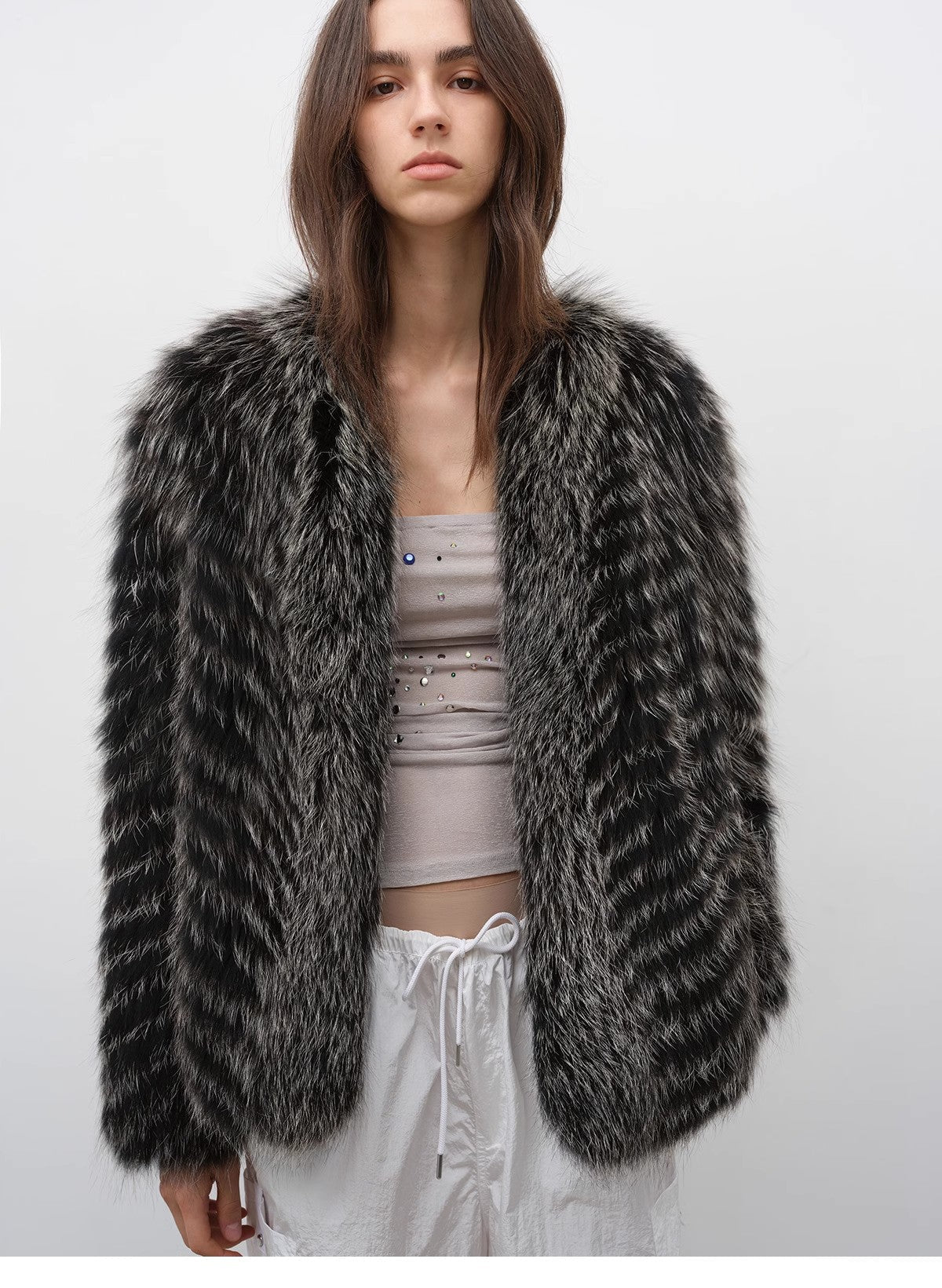 "Polar Night Star" imported sagafurs fox fur coat whole fox fur coat - variant_title