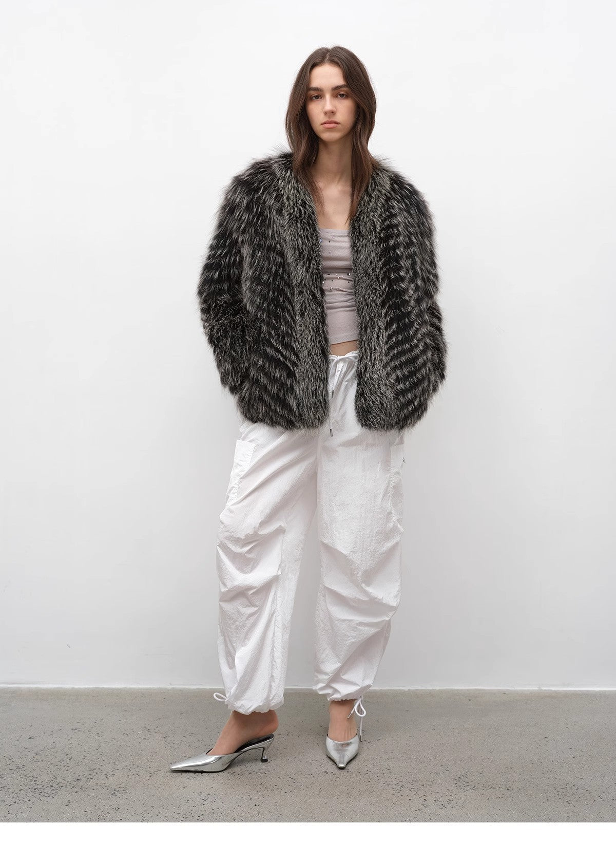 "Polar Night Star" imported sagafurs fox fur coat whole fox fur coat - variant_title