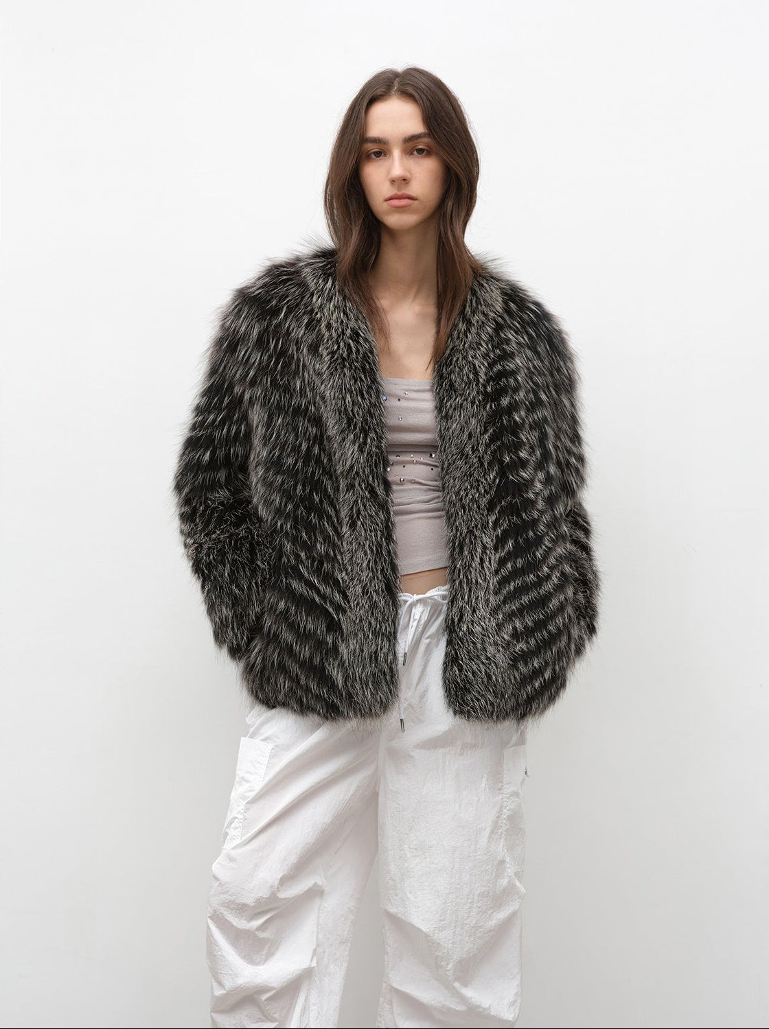 "Polar Night Star" imported sagafurs fox fur coat whole fox fur coat - variant_title