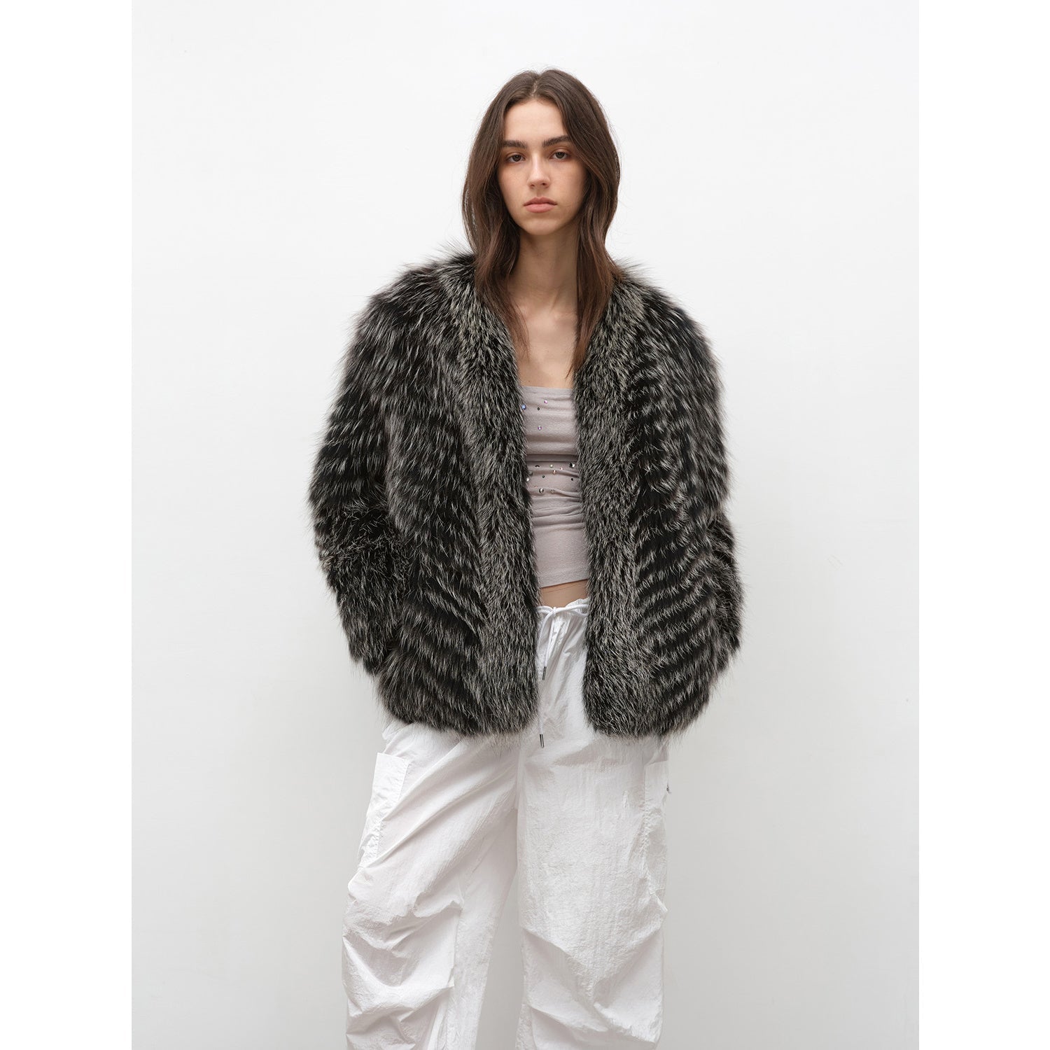 "Polar Night Star" imported sagafurs fox fur coat whole fox fur coat - variant_title