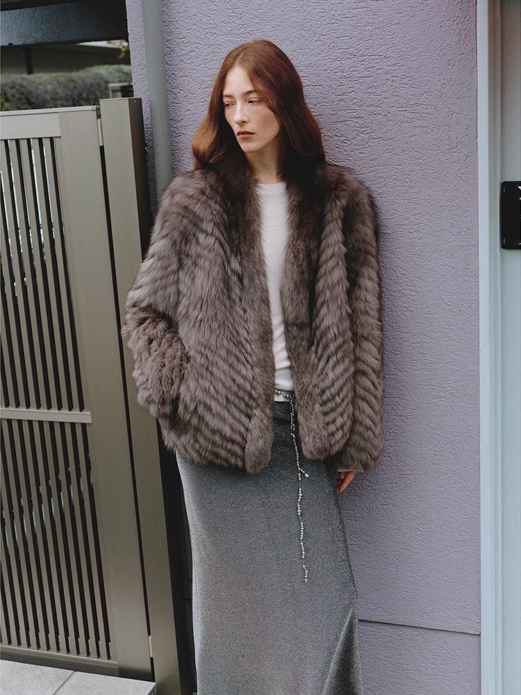 "Polar Night Star" imported sagafurs fox fur coat whole fox fur coat - variant_title