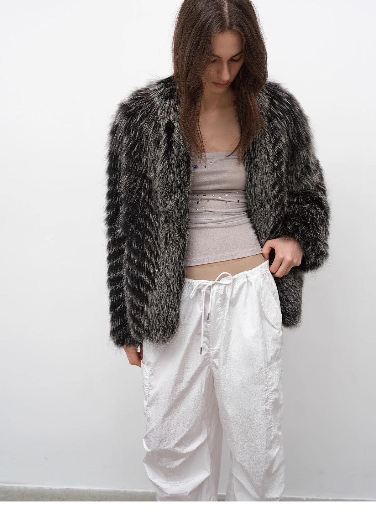 "Polar Night Star" imported sagafurs fox fur coat whole fox fur coat - variant_title