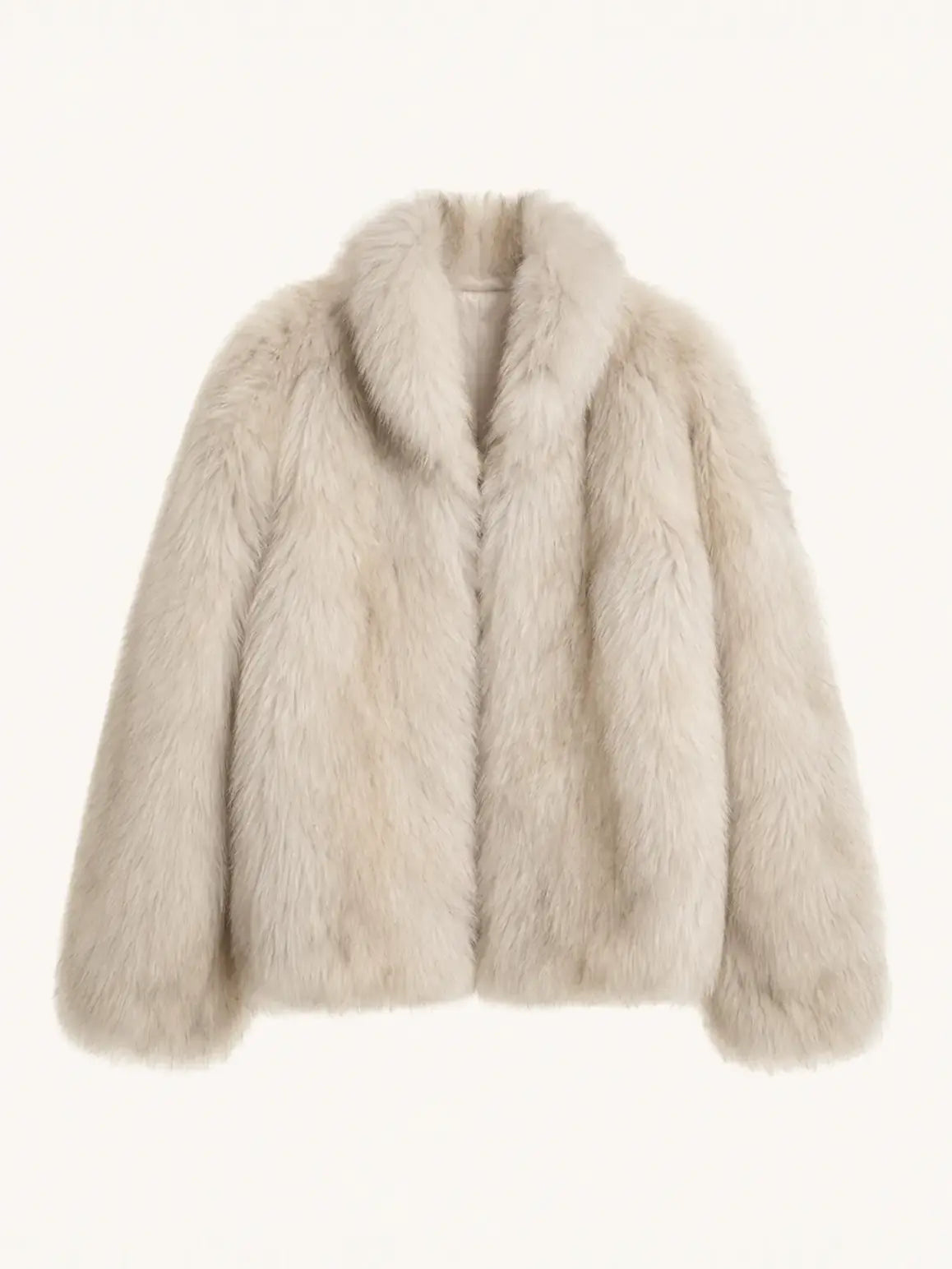 Polar Snow Apricot Coffee SagaFurs fox fur coat product view