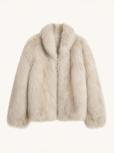 Polar Snow Apricot Coffee SagaFurs fox fur coat product view