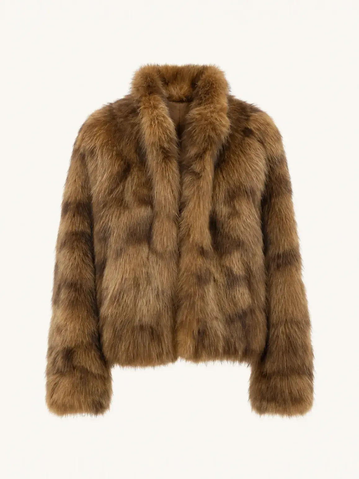 Polar Snow Mocha Brown SagaFurs fox fur coat product view