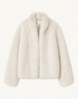 Practical Wearism cream white drop-shoulder Toscana sheepskin coat, front product view