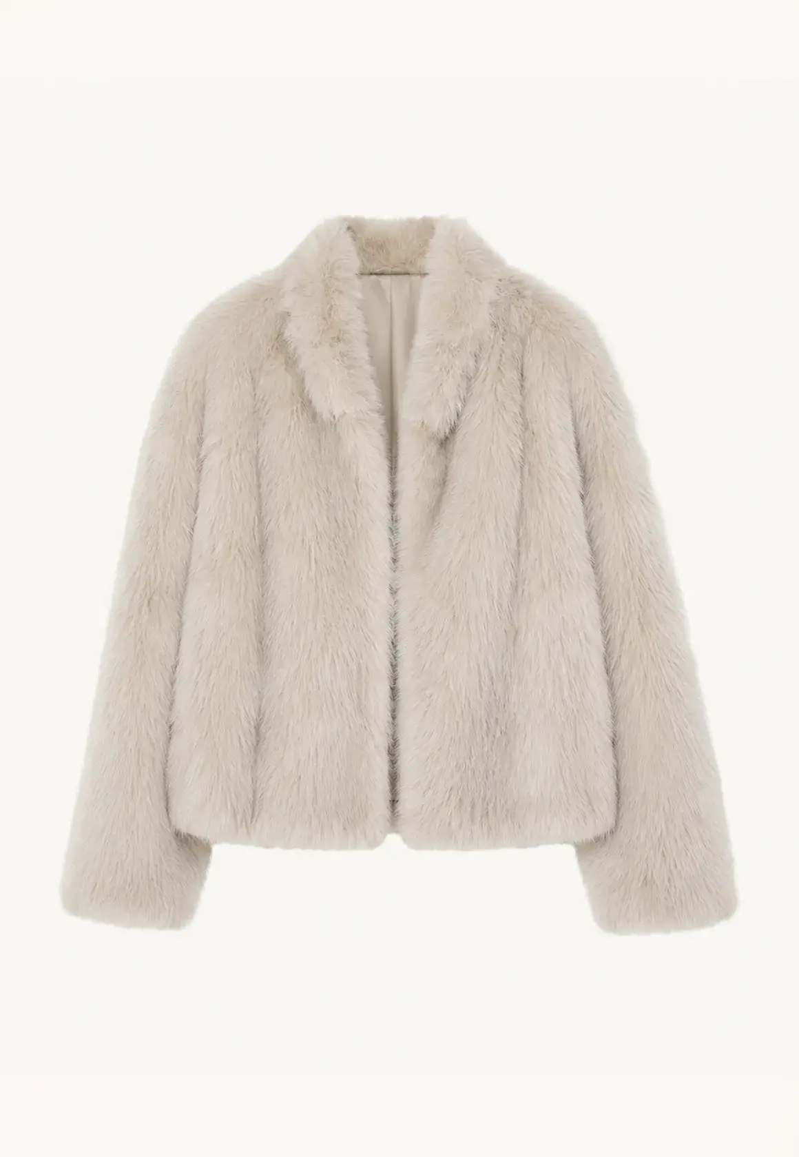 Practical Wearism wheat drop-shoulder Toscana sheepskin coat, front product view