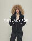 Firelady Women’s Corduroy Down Parka with Detachable Goose Down Hood – Vintage Washed Short Jacket“Boho-Chic”