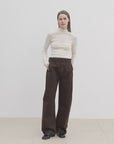 "Shadow Dance" Washed jeans women's design slim scimitar pants