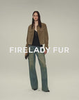 Women's imported first-layer suede sheepskin short autumn leather jacket