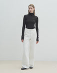 "Mint Flavor" High Waist Wide Leg Loose Washed Jeans Women