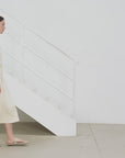 "April Story" 3D U-neck split waist curved skirt knitted dress for women