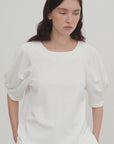 "Sleep Journey" puff sleeve straight short sleeve