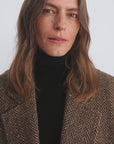 Fireladyfur Women's Italian Wool Herringbone Coat"Desert City"