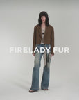 Stand Collar Suit Sheepskin Leather Short Jacket "Roman Story"
