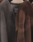 Louvre Mink V-Neck Jacket