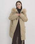 Letrans Women's Down Parka with Detachable Raccoon Fur Collar & 90% Goose Down "Muye Kingdom"