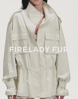"Relaxed Toning" Lightly Coated Drawstring Waisted Outerwear Summer