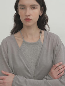 "Daylight" sunscreen V-neck new spring knitted cardigan jacket