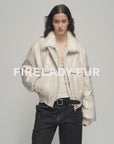 Firelady Fur Women's Multi-Color Fur Collar Parka - Pilot Jacket Style "Serene Heat Island"