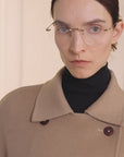 "Desert Rose"Australian imported wool double-breasted high-end woolen coat for small women
