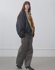 Fireladyfur Women's Short Colorblock Parka with Sable Muskrat Fur Collar and Goose Down"Hull Contract"