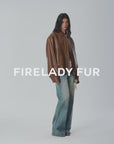 Fireladyfur Women's Retro Work Jacket in Waxed Leather "Fashionable Luke"