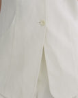 Mulberry silk linen V-neck vest summer suit for women