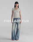 FireladyFur Brand Slim Fit Tencel Wool Women's Slim Fit Henley T-Shirts Short/Long Sleeve V-Neck Button Knitted Bottoming Basic Tops"Pure Fashion"