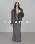 "Polar Night Star" imported sagafurs fox fur coat whole fox fur coat