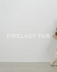 Fireladyfur Women's Shearling Coat - Drop Shoulder Hooded Merino Wool Winter Jacket