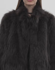 "Long Nocturne" imported fox fur retro short coat for women