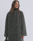 "Parisian Affair"Circle Long Fur Toggle Coat for Women