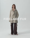 Relaxed Gold Linen Blend Lace-Up Mid-Length Trench Coat Spring"Flynn Magazine"