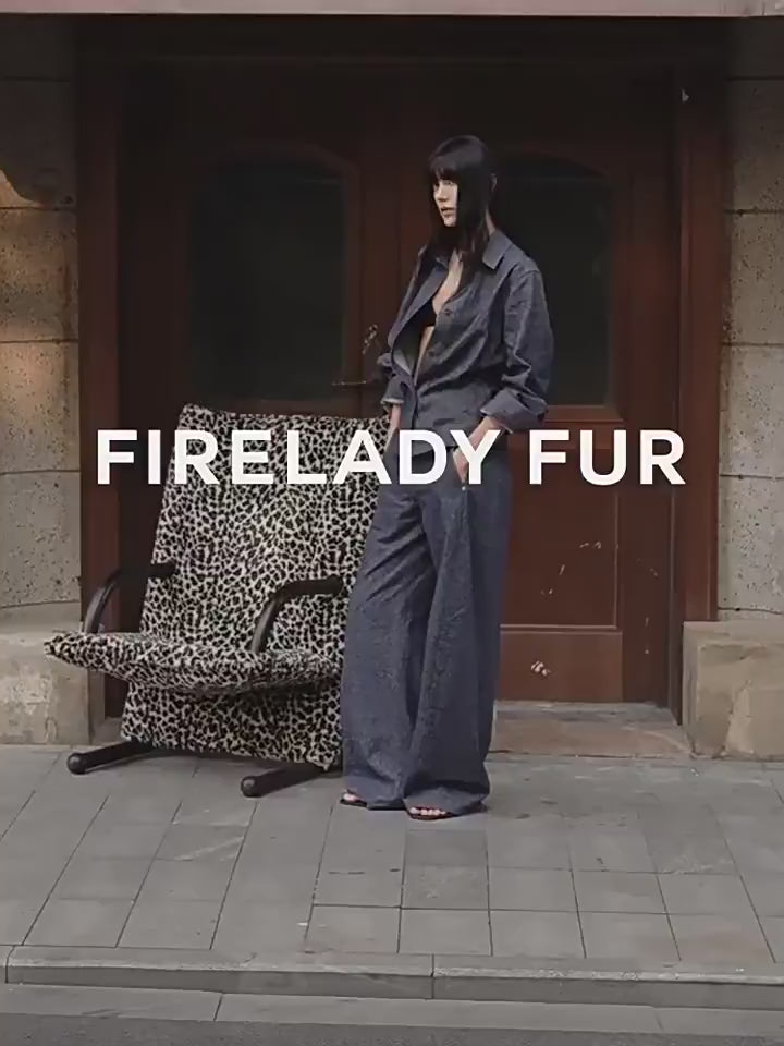 Fireladyfur Women's Stand-up Silhouette Double Waist Linen Trousers"Berlin Street"